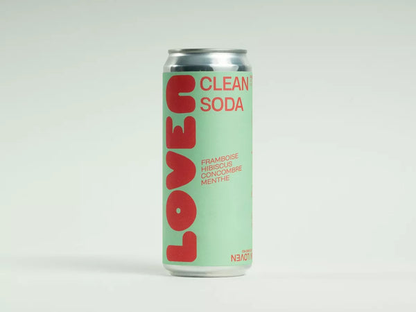 LOVEN CLEAN SODA Frambuesa, Hibisco, Pepino, Menta