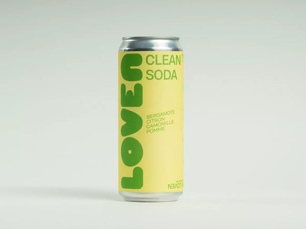 LOVEN CLEAN SODA Limón, Bergamota, Manzana y Manzanilla