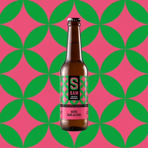 Cerveza SAM frutos rojos sin alcohol 0,5% - botella 75 cl