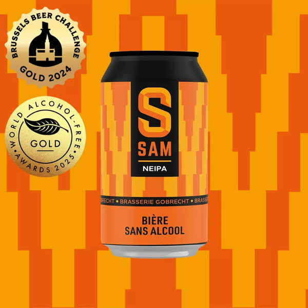Cerveza SAM NEIPA sin alcohol 0,5% - Lata 33 cl