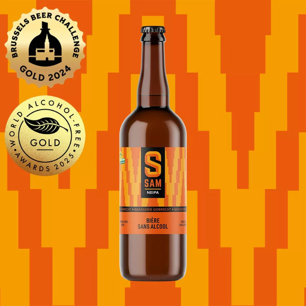 Cerveza SAM NEIPA sin alcohol 0,5% - botella 75 cl