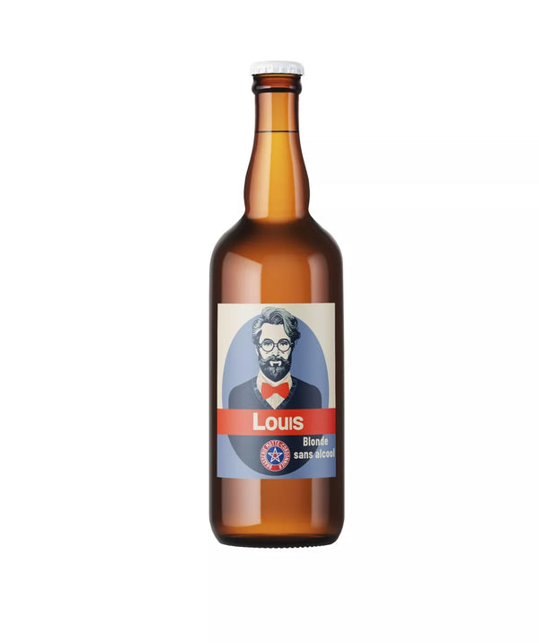 Cerveza rubia Louis 0° Motte Cordonnier 0,5% - 75 cl