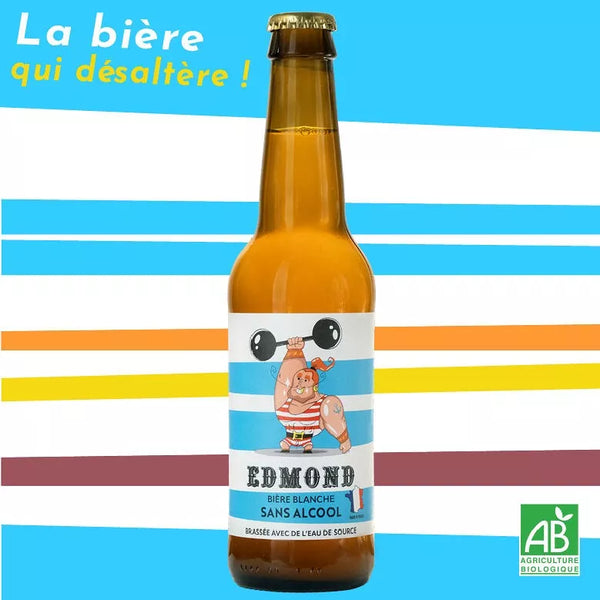 Cerveza Edmond blanca y ecológica sin alcohol 0,5%