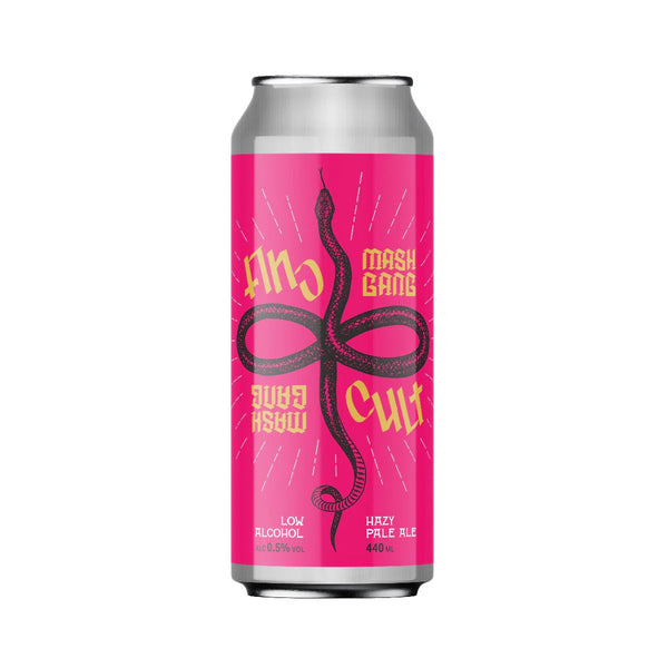 Cerveza Mash Gang Cult sin alcohol 0,5%