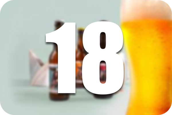 Pack de 18 cervezas sin alcohol