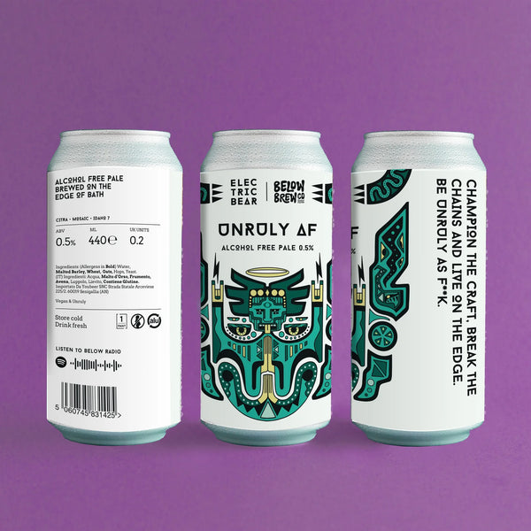 Cerveza Below Brew - Unruly AF sin alcohol 0,5%