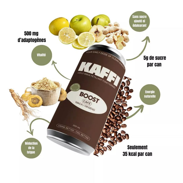 Bebida energética BOOST CAFÉ: Maca y Ginseng - Drink Kaffi